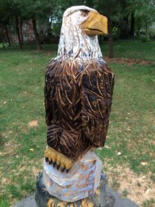 Chainsaw Carving - Eagle - by Colony Carvers - Amana, Iowa