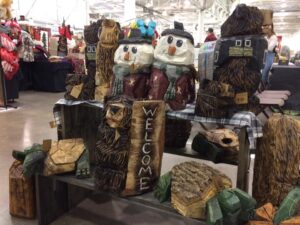 Variety of Chainsaw Carvings by Bob Ward